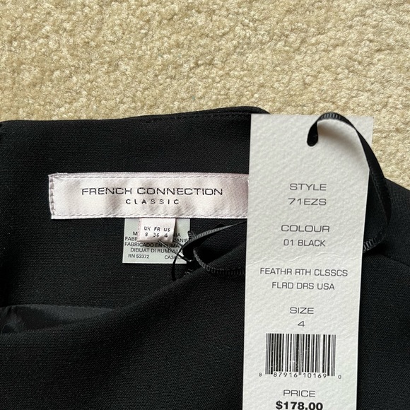 NWT French Connection Classic Black Dress - Picture 2 of 7